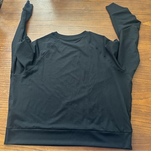 Quince Flow knit pullover crew  Black Long Sleeve Top L - Picture 5 of 10